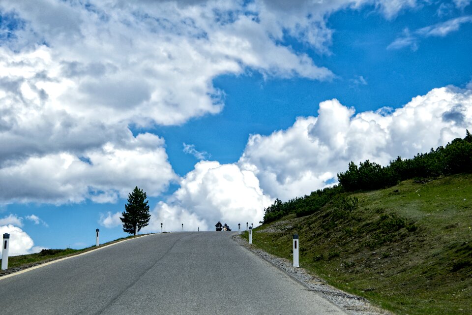 Road clouds landscape