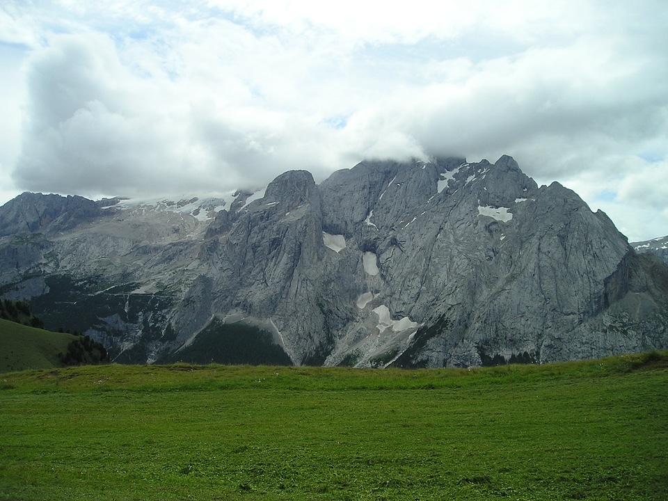 Cloudiness dolomites mountains