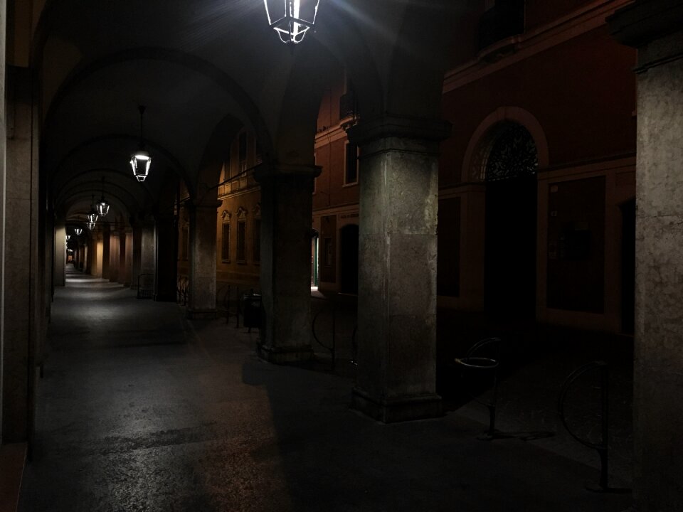 Porch lights night
