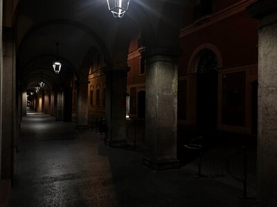 Porch lights night