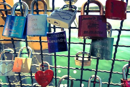 Friendship railing love symbol photo