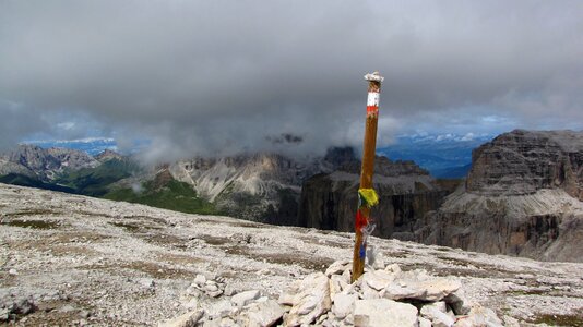 Grey wood plug mountains