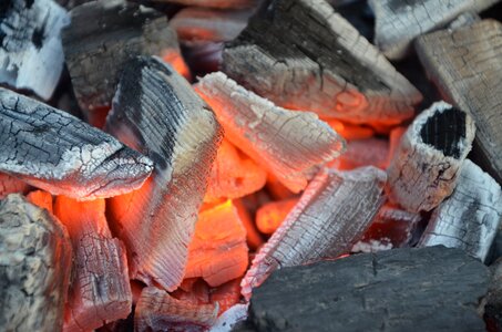 Ember hot coals high temperature photo