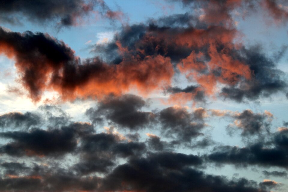 Clouds form dark clouds mood