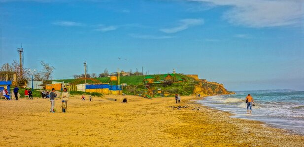 Beach spring people horizon