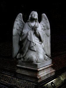 Marble black church black angel