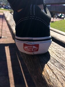 Vans black wood
