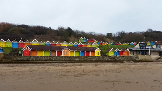Seaside bright huts photo