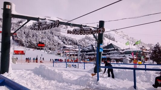 Snow landscape mountain photo