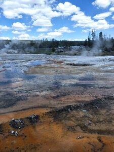 United states yellowstone national park tourism photo