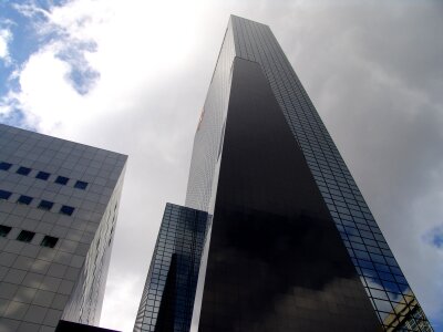 Skyline buildings cloudy photo