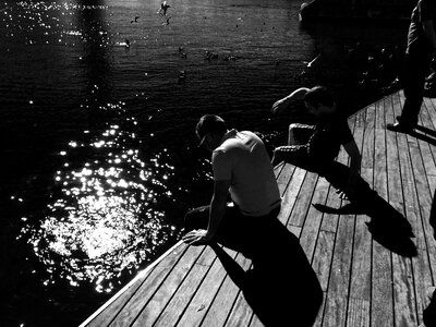 Black white water