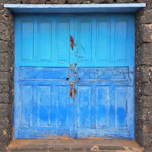 Blue old door blue door photo