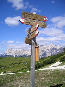 Hiking direction dolomites