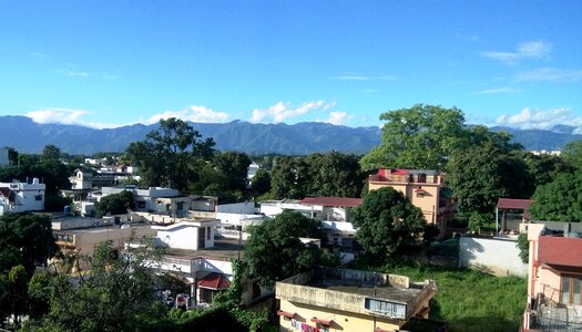 Clouds town landscape