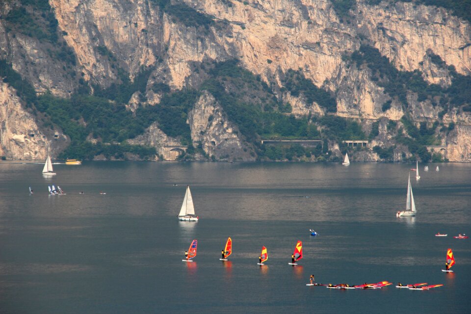 Landscape mountains water sports