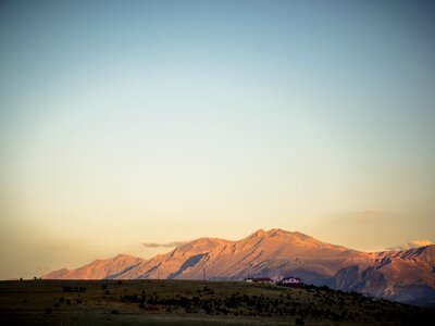 Rural mountains blue