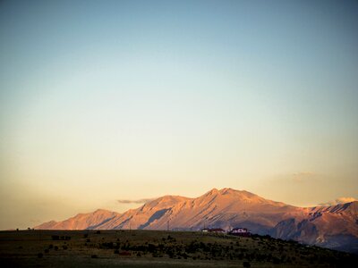 Rural mountains blue photo