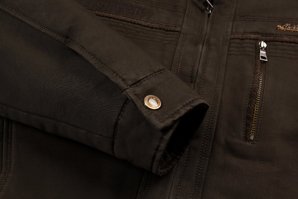 Dark army jacket cuffs