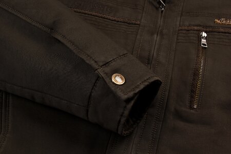 Dark army jacket cuffs photo
