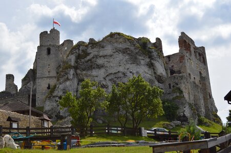 Poland ogrodzieniec the ruins of the