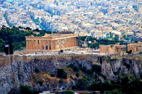 Acropolis milestone greece photo