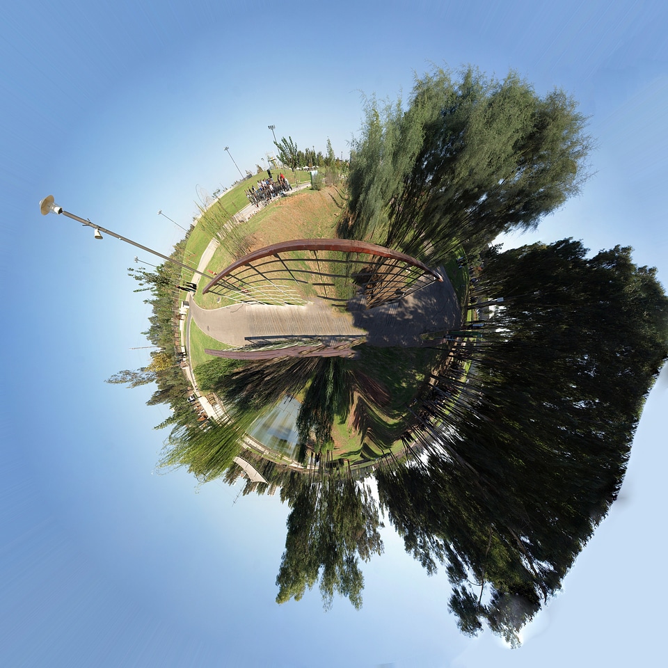 Sphere planet landscape