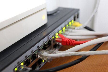 Cords network switch photo