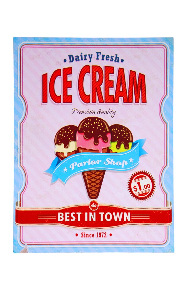 Ice cream colorful frame