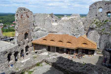 Poland ogrodzieniec the ruins of the