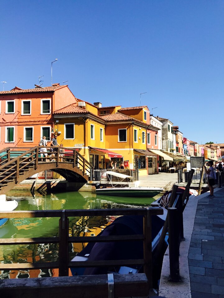 Venice italy colorful houses