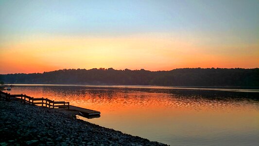 Lake lake sunset reflections photo