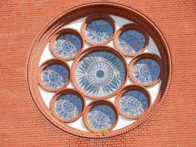 Stained-glass window window church photo