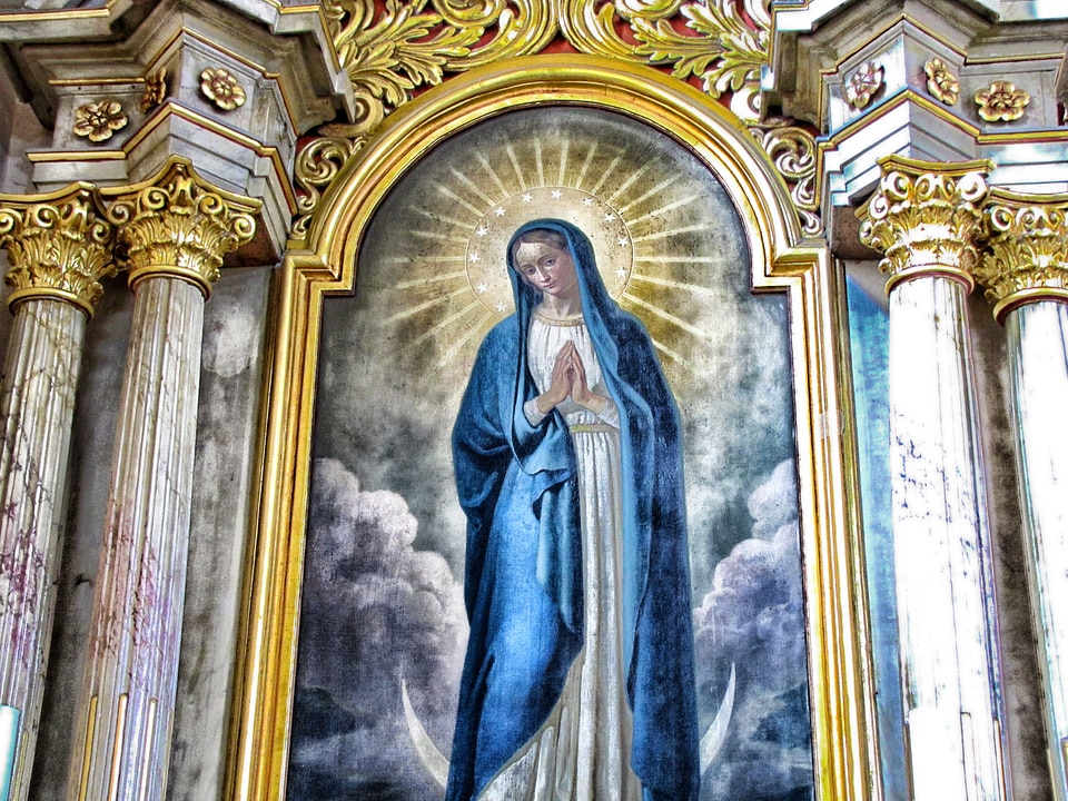 Columns virgin mary faith