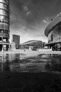 Piazza gae aulenti milan white black photo