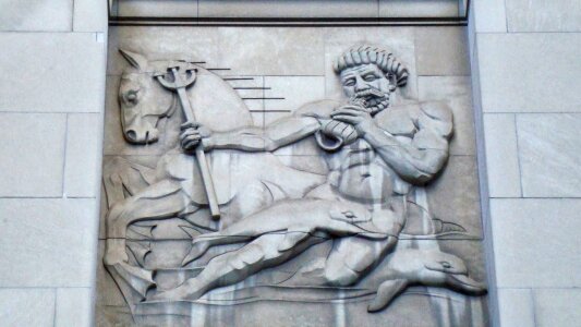 Wall art stone art gray god