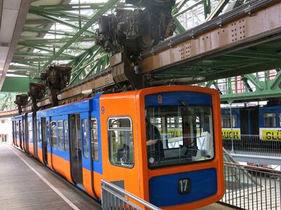 Technology blue-orange rail photo