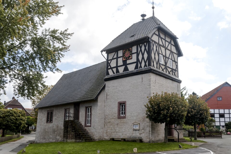 Village building clock photo