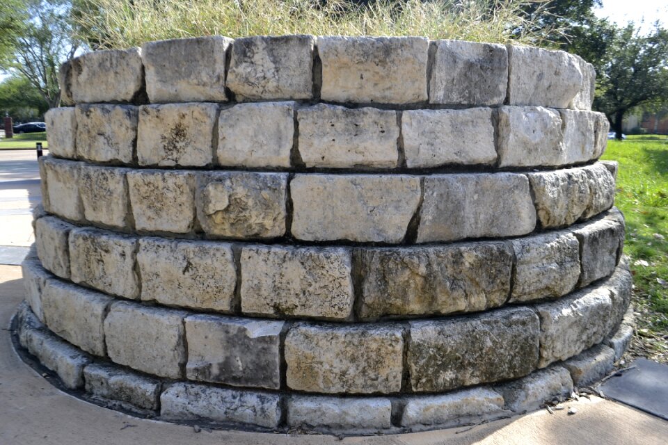 Cylindrical brick wall deep