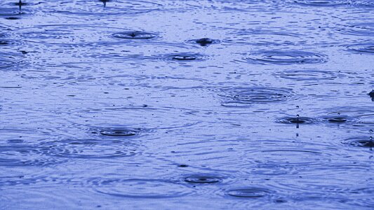 Close up drip raindrop