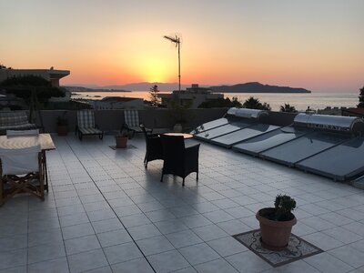 Terrace building summer