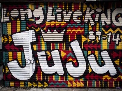 Colorful big city wall