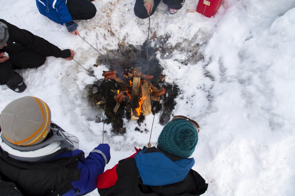 Sausage sausage roast snow