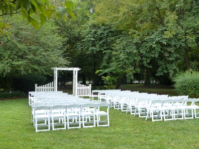 White green wedding photo