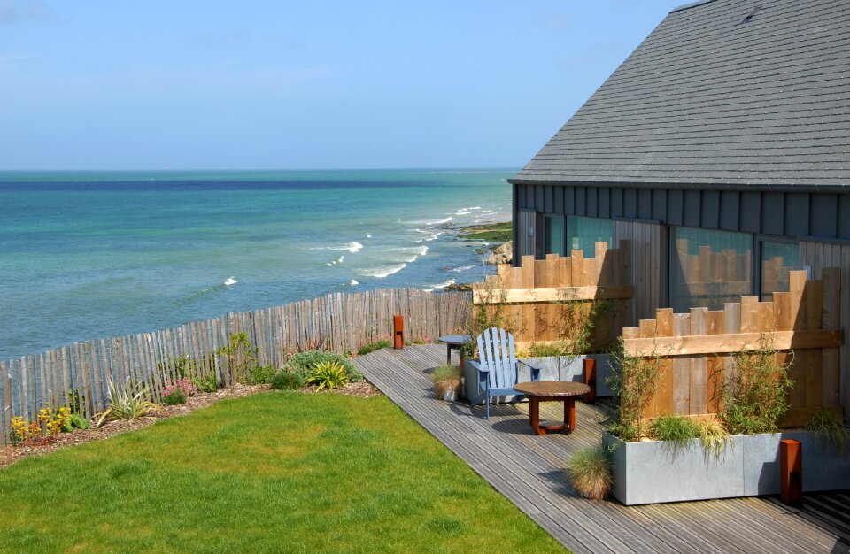Outdoor furniture house blue