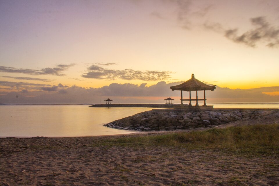 Beach sunset sky