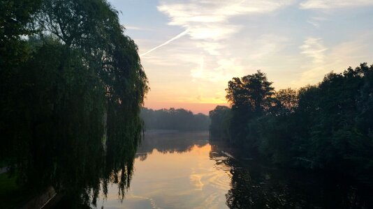 Sunrise mood on the water photo