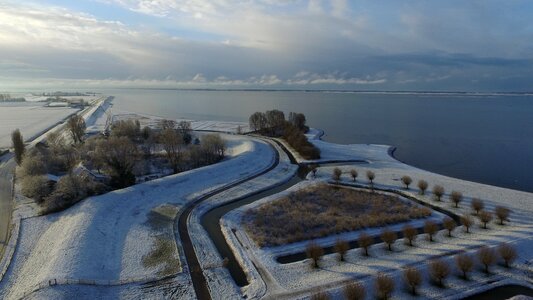 Dutch landscape frost snow landscape