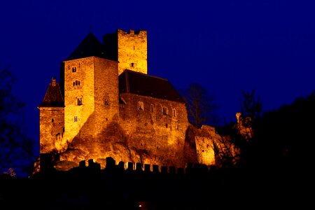 Dark blue night sky lighting photo