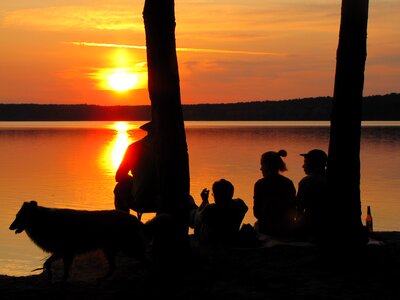 Sunset evening poland photo